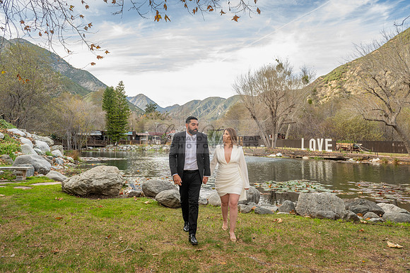 Lourdes and Alberto engagement photo session at Hidden Acres Events, Lytle Creek, California, 323-633-8283