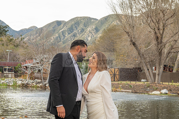 Lourdes and Alberto engagement photo session at Hidden Acres Events, Lytle Creek, California, 323-633-8283