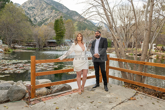 Lourdes and Alberto engagement photo session at Hidden Acres Events, Lytle Creek, California, 323-633-8283