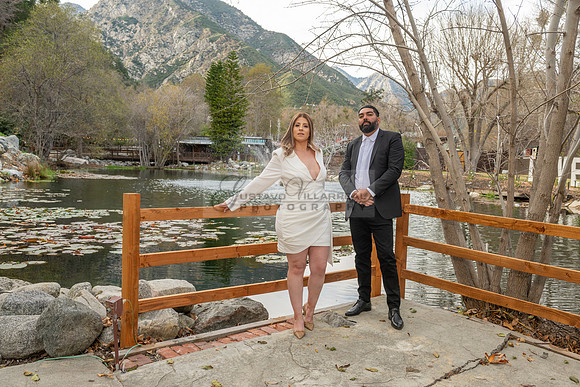 Lourdes and Alberto engagement photo session at Hidden Acres Events, Lytle Creek, California, 323-633-8283