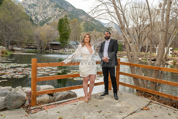 Lourdes and Alberto engagement photo session at Hidden Acres Events, Lytle Creek, California, 323-633-8283