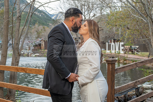 Lourdes and Alberto engagement photo session at Hidden Acres Events, Lytle Creek, California, 323-633-8283