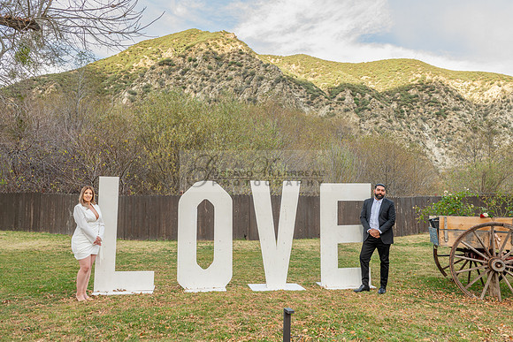 Lourdes and Alberto engagement photo session at Hidden Acres Events, Lytle Creek, California, 323-633-8283