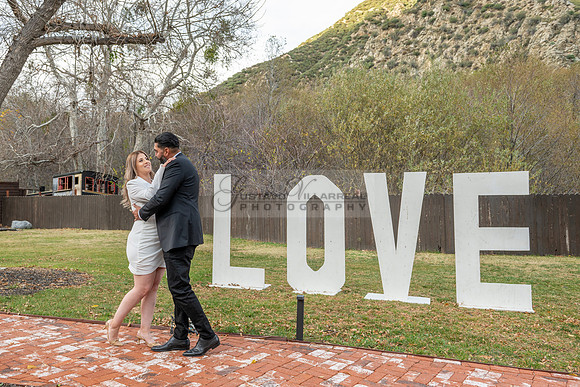 Lourdes and Alberto engagement photo session at Hidden Acres Events, Lytle Creek, California, 323-633-8283