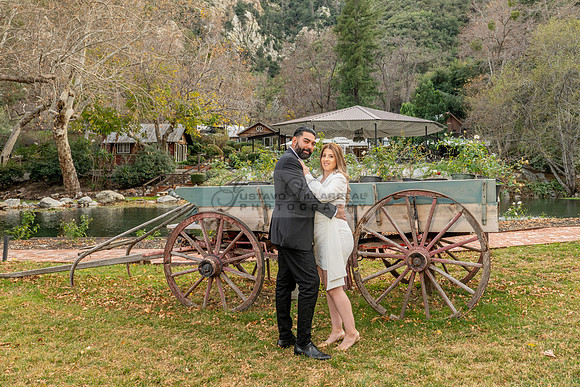 Lourdes and Alberto engagement photo session at Hidden Acres Events, Lytle Creek, California, 323-633-8283