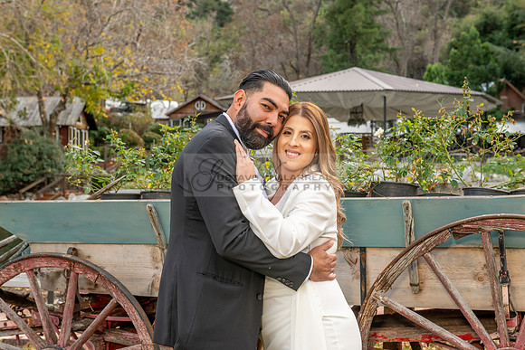 Lourdes and Alberto engagement photo session at Hidden Acres Events, Lytle Creek, California, 323-633-8283