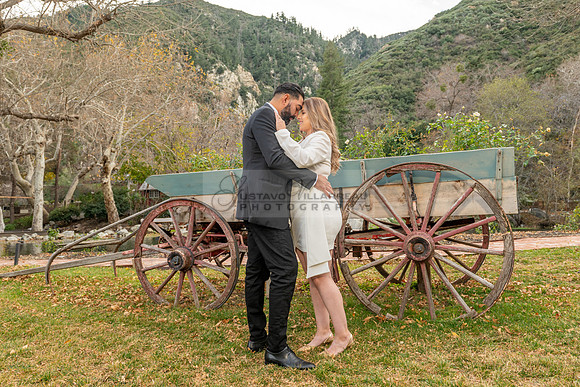 Lourdes and Alberto engagement photo session at Hidden Acres Events, Lytle Creek, California, 323-633-8283