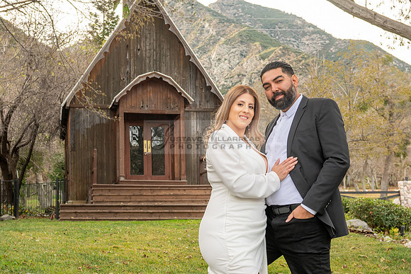 Lourdes and Alberto engagement photo session at Hidden Acres Events, Lytle Creek, California, 323-633-8283