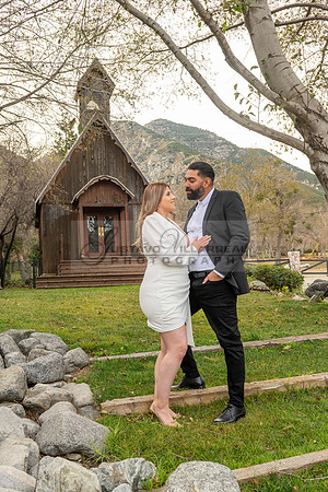 Lourdes and Alberto engagement photo session at Hidden Acres Events, Lytle Creek, California, 323-633-8283