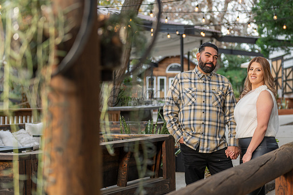 Lourdes and Alberto engagement photo session at Hidden Acres Events, Lytle Creek, California, 323-633-8283
