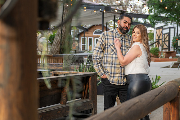 Lourdes and Alberto engagement photo session at Hidden Acres Events, Lytle Creek, California, 323-633-8283