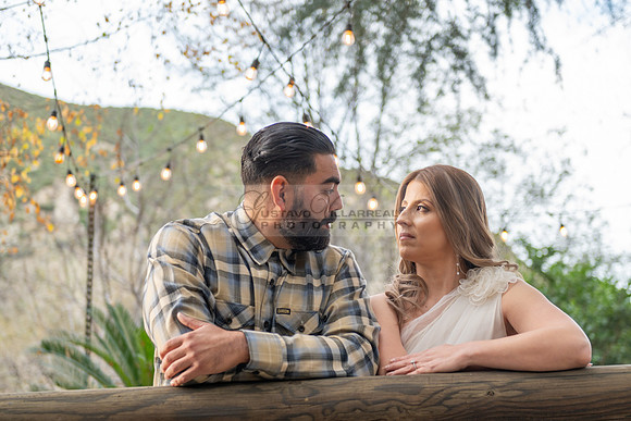 Lourdes and Alberto engagement photo session at Hidden Acres Events, Lytle Creek, California, 323-633-8283