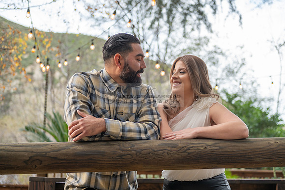 Lourdes and Alberto engagement photo session at Hidden Acres Events, Lytle Creek, California, 323-633-8283