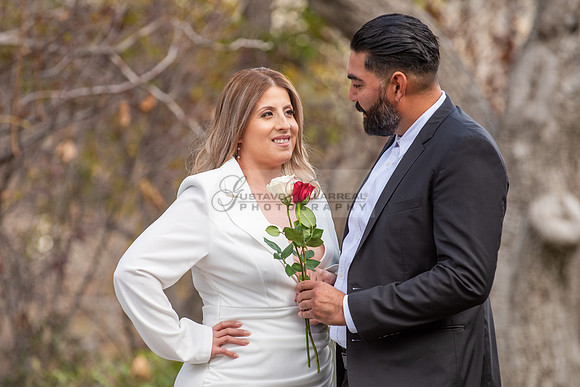 Lourdes and Alberto engagement photo session at Hidden Acres Events, Lytle Creek, California, 323-633-8283