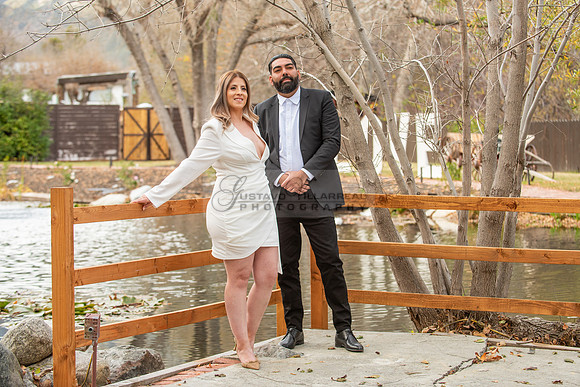 Lourdes and Alberto engagement photo session at Hidden Acres Events, Lytle Creek, California, 323-633-8283