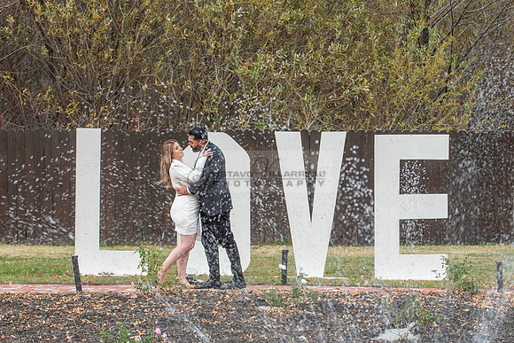 Lourdes and Alberto engagement photo session at Hidden Acres Events, Lytle Creek, California, 323-633-8283