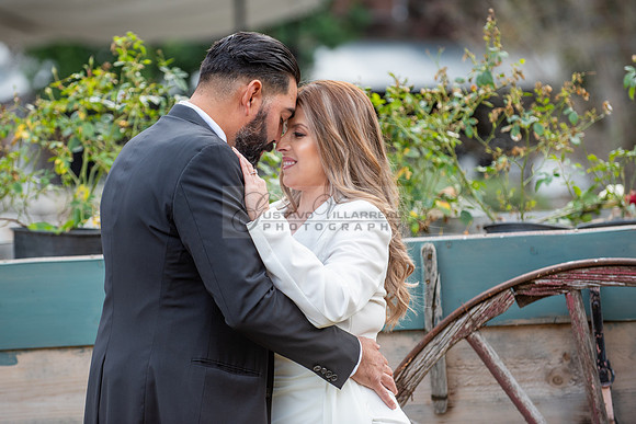 Lourdes and Alberto engagement photo session at Hidden Acres Events, Lytle Creek, California, 323-633-8283