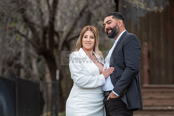 Lourdes and Alberto engagement photo session at Hidden Acres Events, Lytle Creek, California, 323-633-8283