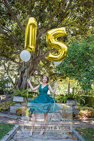 Brianna Gonzalez quinceanera photography session at Heritage Park in Santa Fe Springs Ca.