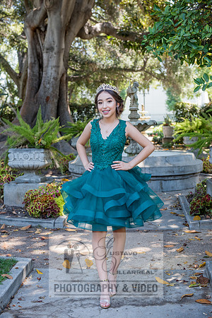 Brianna Gonzalez quinceanera photography session at Heritage Park in Santa Fe Springs Ca.