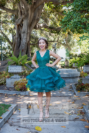 Brianna Gonzalez quinceanera photography session at Heritage Park in Santa Fe Springs Ca.