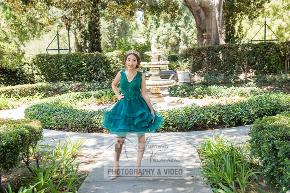 Brianna Gonzalez quinceanera photography session at Heritage Park in Santa Fe Springs Ca.