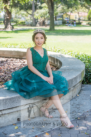 Brianna Gonzalez quinceanera photography session at Heritage Park in Santa Fe Springs Ca.