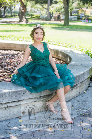 Brianna Gonzalez quinceanera photography session at Heritage Park in Santa Fe Springs Ca.