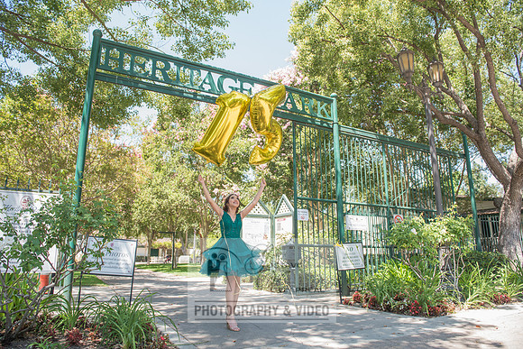 Brianna Gonzalez quinceanera photography session at Heritage Park in Santa Fe Springs Ca.