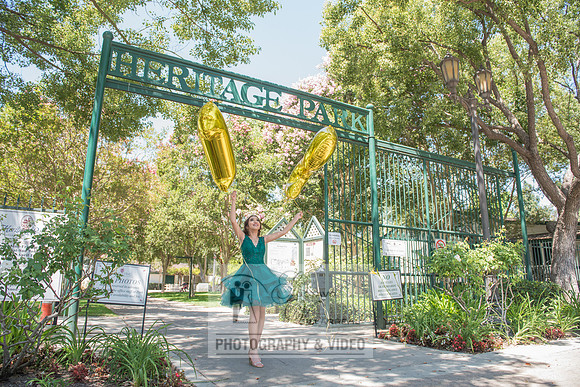 Brianna Gonzalez quinceanera photography session at Heritage Park in Santa Fe Springs Ca.