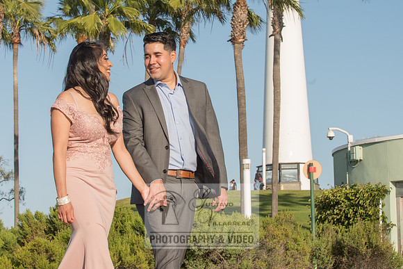 Alejandro and Monique engagement photos at Long beach Harbor Lighthouse, 323-633-8283, www.gustavovillarreal.com