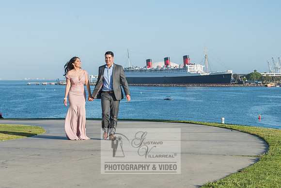 Alejandro and Monique engagement photos at Long beach Harbor Lighthouse, 323-633-8283, www.gustavovillarreal.com