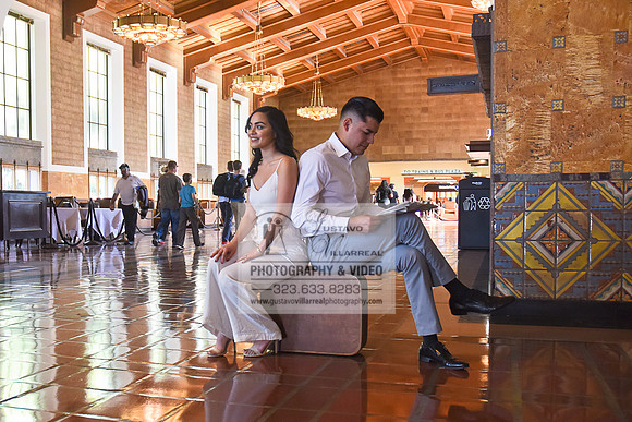 engagement photos at Union Station Downtown Los Angeles, Weddings photography, Quinceaneras photo and video in Los Angeles, Sweet Sixteens photography in Pasadena, 323-633-8283, www.gustavovillarreal
