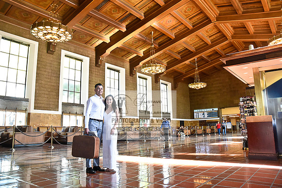 engagement photos at Union Station Downtown Los Angeles, Weddings photography, Quinceaneras photo and video in Los Angeles, Sweet Sixteens photography in Pasadena, 323-633-8283, www.gustavovillarreal