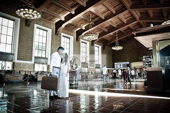 engagement photos at Union Station Downtown Los Angeles, Weddings photography, Quinceaneras photo and video in Los Angeles, Sweet Sixteens photography in Pasadena, 323-633-8283, www.gustavovillarreal