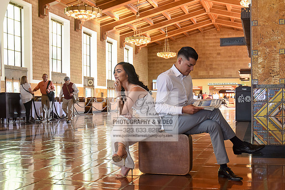 engagement photos at Union Station Downtown Los Angeles, Weddings photography, Quinceaneras photo and video in Los Angeles, Sweet Sixteens photography in Pasadena, 323-633-8283, www.gustavovillarreal