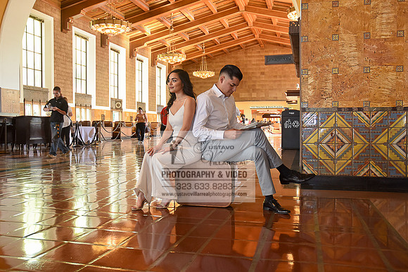 engagement photos at Union Station Downtown Los Angeles, Weddings photography, Quinceaneras photo and video in Los Angeles, Sweet Sixteens photography in Pasadena, 323-633-8283, www.gustavovillarreal