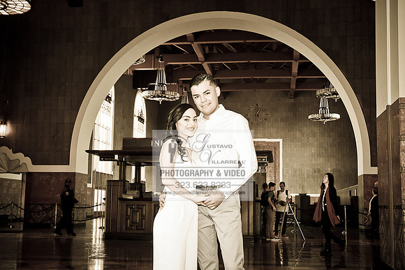 engagement photos at Union Station Downtown Los Angeles, Weddings photography, Quinceaneras photo and video in Los Angeles, Sweet Sixteens photography in Pasadena, 323-633-8283, www.gustavovillarreal