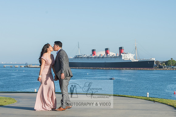 Alejandro and Monique engagement photos at Long beach Harbor Lighthouse, 323-633-8283, www.gustavovillarreal.com