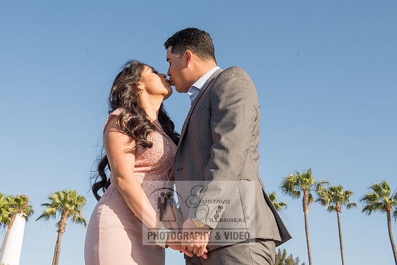 Alejandro and Monique engagement photos at Long beach Harbor Lighthouse, 323-633-8283, www.gustavovillarreal.com