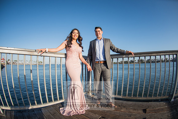 Alejandro and Monique engagement photos at Long beach Harbor Lighthouse, 323-633-8283, www.gustavovillarreal.com