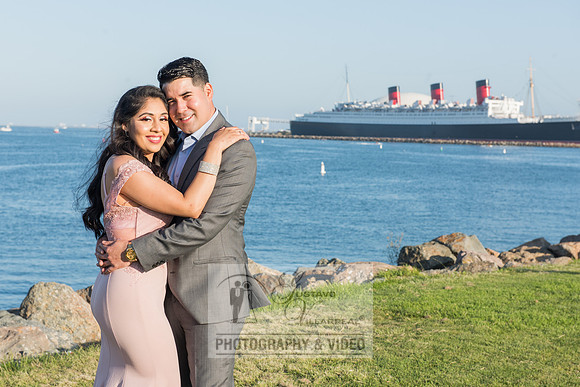 Alejandro and Monique engagement photos at Long beach Harbor Lighthouse, 323-633-8283, www.gustavovillarreal.com