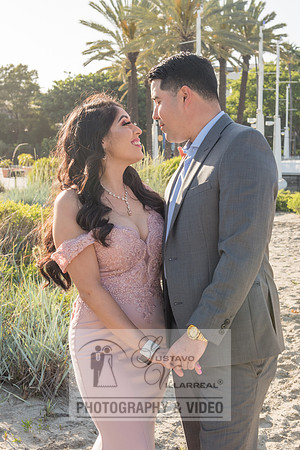 Alejandro and Monique engagement photos at Long beach Harbor Lighthouse, 323-633-8283, www.gustavovillarreal.com