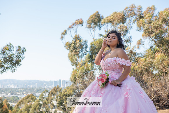 Brianna Villafan Quinceanera photography and video at Kenneth Hahn State Park in Los Angeles Ca, Salehs Palace reception hall in Whittier Ca by Gustavo Villarreal photography