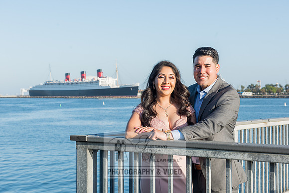 Alejandro and Monique engagement photos at Long beach Harbor Lighthouse, 323-633-8283, www.gustavovillarreal.com