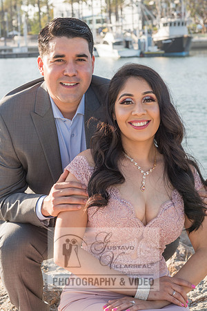 Alejandro and Monique engagement photos at Long beach Harbor Lighthouse, 323-633-8283, www.gustavovillarreal.com