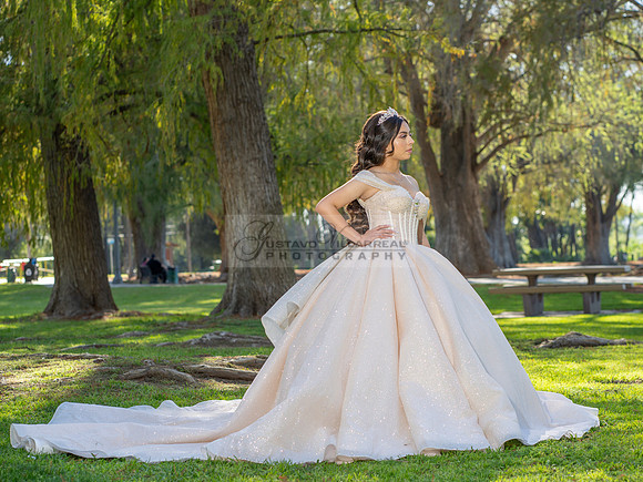 Quinceanera photoshoot at Rose Garden in Riverside Ca. Sesion de fotos en caballos, Gustavo Villarreal Photography, 323-633-8283