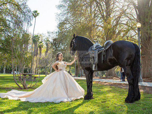 Quinceanera photoshoot at Rose Garden in Riverside Ca. Sesion de fotos en caballos, Gustavo Villarreal Photography, 323-633-8283