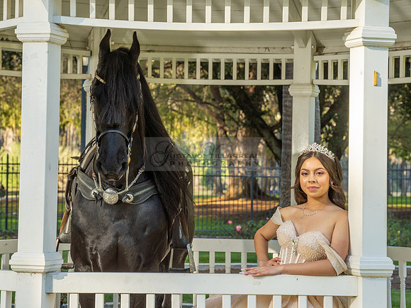 Quinceanera photoshoot at Rose Garden in Riverside Ca. Sesion de fotos en caballos, Gustavo Villarreal Photography, 323-633-8283