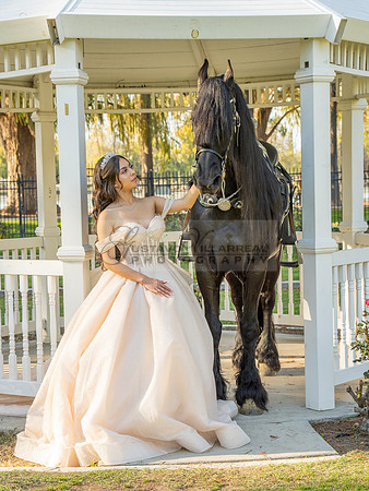 Quinceanera photoshoot at Rose Garden in Riverside Ca. Sesion de fotos en caballos, Gustavo Villarreal Photography, 323-633-8283
